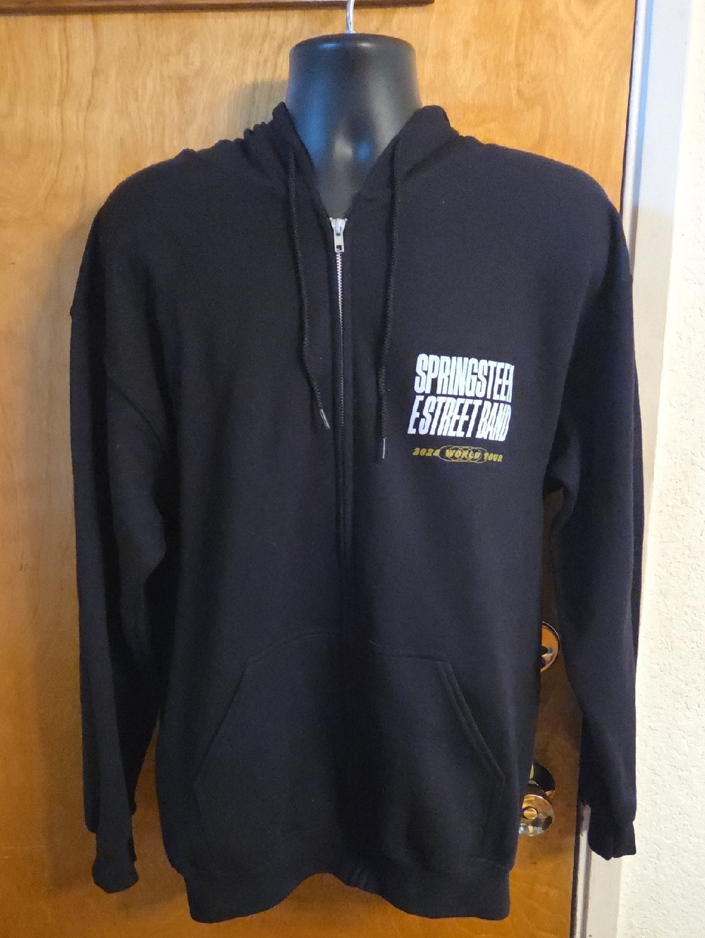 Bruce Springsteen & E Street Band 2024 World Tour Hoodie Black Size Large